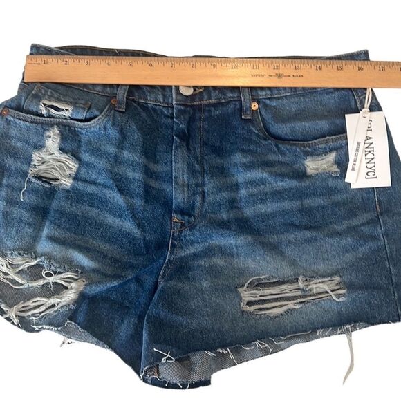 Blank NYC The Barrow Vintage High-Rise Distressed Cut Off Denim Shorts Sz 31 NWT - Picture 9 of 10